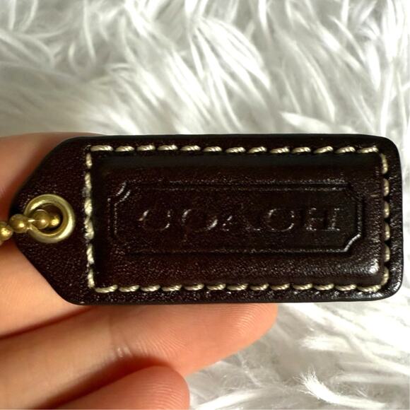 y2k 1.5" Vintage COACH Fob Bag Charm Hang tag Hangtag - Picture 1 of 2